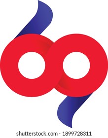 logotipos número seis y número 9 con formas infinitas, que coinciden con la visión de su empresa, o que también pueden utilizarse como logotipo de aniversario de la empresa