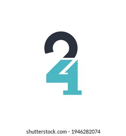 logos are the numbers two, four and one