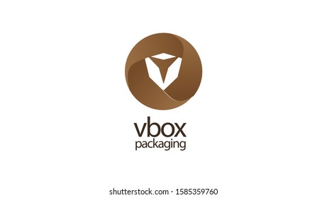 logos for package delivery companies. Open box of delivery cargo abstract vector and logo design.