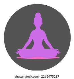 Logotipos e imágenes con yoga y meditación. Zona de relajación. Bienestar para el alma.