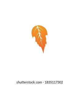 Logos of red Tree leaf ecology nature element vector