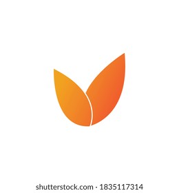 Logos of red Tree leaf ecology nature element vector