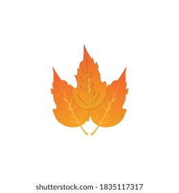 Logos des Naturelements der roten Baumblätter