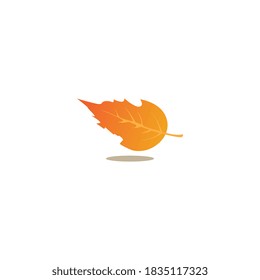 Logotipos de la ecología de la hoja de árbol rojo elemento vectorial