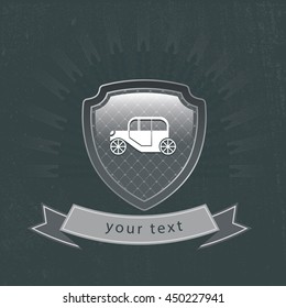 logos retro logo, images, retro car, auto plants, logo, grunge, vector vintage car shield logo with tape