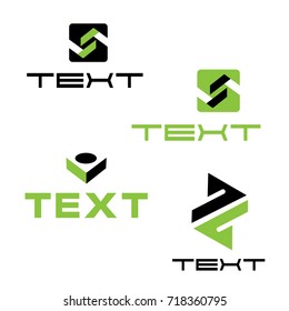 Logos set with letters A and B