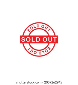 Logos sold. sold out red color logo