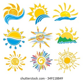 Logos sun and sea.