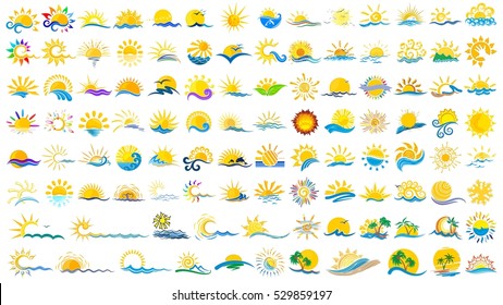 Logos sun and sea.