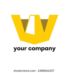 Logotipos que se pueden utilizar para varios tipos de negocios, destacando las iniciales W o M en el logotipo que se hace simple pero moderno y elegante.