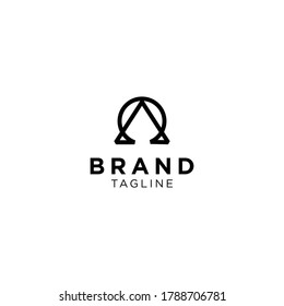 los logotipos formados a partir de círculos y triángulos se combinan en un diseño sencillo y elegante, adecuado para las necesidades de diseño de logotipos e iconos