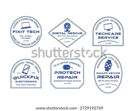 Logos of various tech repair services showcasing their offerings and establishing presence in the tech industry