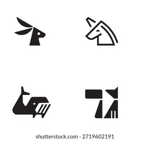Logotipos de varios tipos de mamíferos