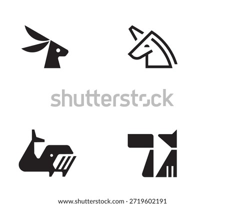 logos of various types of mammals