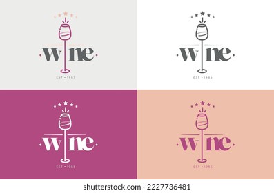 Logos for wine and winery stores.