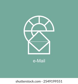 Logotipos são as palavras e-mail. Estrutura de tópicos e exclusivo.