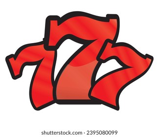 Logo-Three Red Seven's (slot machine gambling)