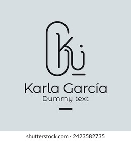 Logotipo minimalista para negocio con letra K