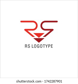 logotype 2 letter S and R design concept