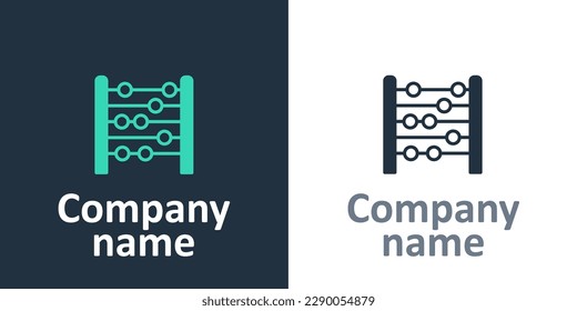 Logotype Abacus icon isolated on white background. Traditional counting frame. Education sign. Mathematics school. Logo design template element. Vector