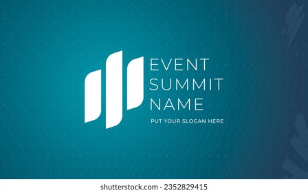 logotype abstract graphic EPS vector design of annual event summit and title Generic theme - annual convention for any type of companies selling products or services