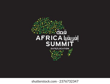 logotype abstract graphic EPS vector design of annual event summit and title about north Africa - Generic theme - annual convention for any African companies. text in both English and Arabic