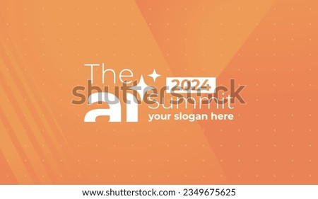 logotype abstract graphic EPS vector design of annual event summit and title made for Technology and AI theme - annual convention for Artificial Intelligence