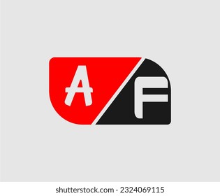 Logotype AF real identity Vector icon template