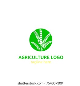 Logotype agriculture for plantation, farm, plants, cultivation, eco, ecological goods, crop, health, label. Logo vector illustration