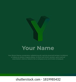 Logotype. Alphabet 3D Logo Letter Y. Monogram Logo for your brand and Company