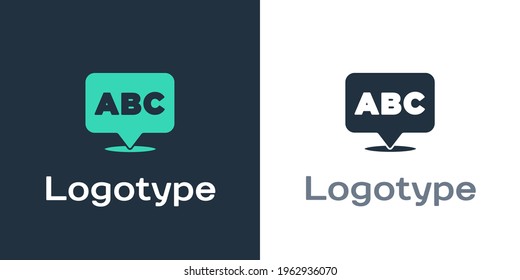 Logotype Alphabet icon isolated on white background. Logo design template element. Vector