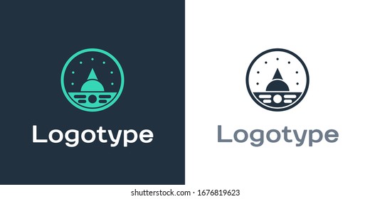 Logotipo Amperímetro, multímetro, icono de voltímetro aislado en fondo blanco. Instrumentos de medición de la corriente eléctrica. Elemento de plantilla de diseño del logotipo.  Ilustración vectorial