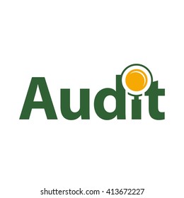 logotype of audit. logo vector.
