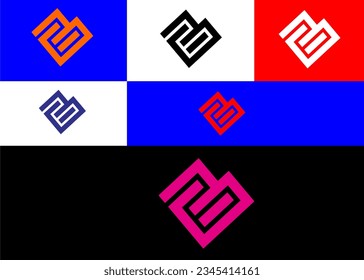 Logotype B minimalistic icon vector template