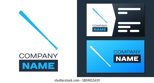 Logotype Baseball bat icon isolated on white background. Logo design template element. Vector.