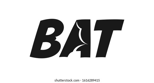 Logotype of Bat. Vector Logo.