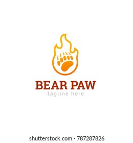 Logotype Bear Paw, Logo Vector For Shop, Store, Logistic, Delivery