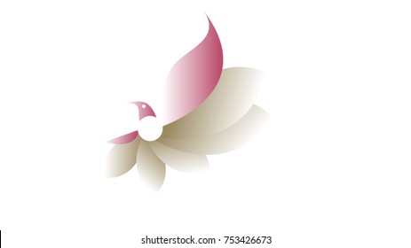 Logotype beautiful bird