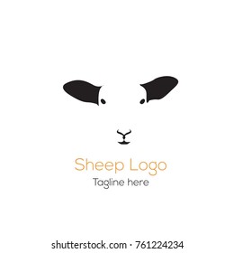 Logotype beautiful sheep face