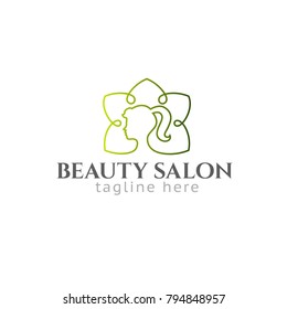 Logotype beauty salon, logo vector for make-up artist, hairstyles, hairdresser, cosmetologist, manicure, pedicure, skin care, training