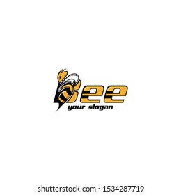 logotype bee logo illustration vector