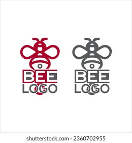 Logotype Bee vector design template