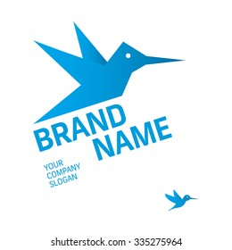 Logotype bird vector illustration template. Creative symbol for company identity, advertising, poster, banner, web and flyer. 