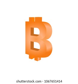 Logotype bitcoin currency vector
