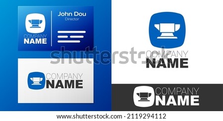 Logotype Blacksmith anvil tool icon isolated on white background. Metal forging. Forge tool. Logo design template element. Vector