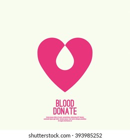 logotype blood donation, help the sick and needy. 