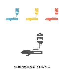 Logotype blood donation, help the sick and needy. dropper with a drop of blood. Web icon.