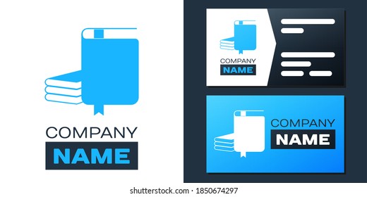 Logotype Book icon isolated on white background. Logo design template element. Vector.