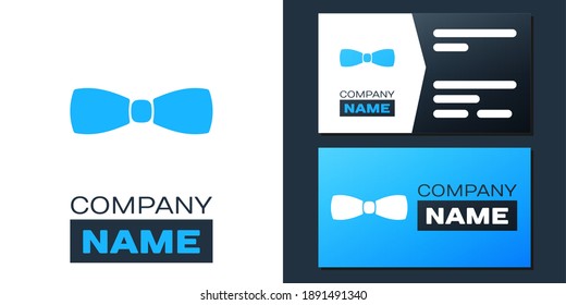 Logotype Bow tie icon isolated on white background. Logo design template element. Vector.