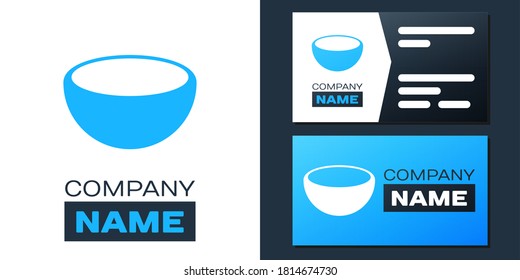 Logotype Bowl icon isolated on white background. Logo design template element. Vector.